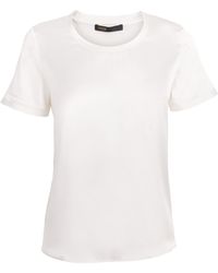 Maje - Stretch-Silk T-Shirt - Lyst