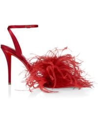 Christian Louboutin - Miss Z Poupi Silk Heeled Sandals 100 - Lyst