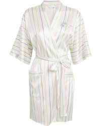 Manitu - Silk-Blend Ocean Stripe Robe - Lyst