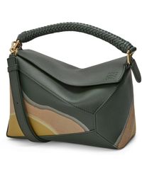 Loewe - Small Leather Puzzle Edge Landscape Top-Handle Bag - Lyst