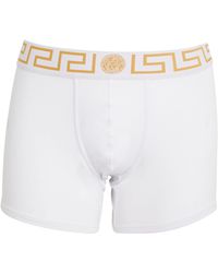 Versace - Iconic Greca Long Trunks - Lyst