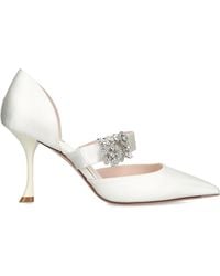 Roger Vivier - Satin Efflorescence D'Orsay Pumps 85 - Lyst