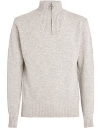 Barbour - Wool Half-Zip Sweater - Lyst