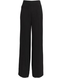 Sandro - Sequin-Pinstripe Wide-Leg Trousers - Lyst