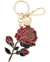 Sandro Enamal Rose Keyring - Natural