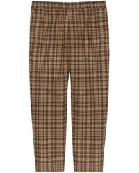 Gucci - Wool Gg Check Trousers - Lyst