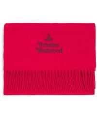 Vivienne Westwood - Wool Embroidered Logo Scarf - Lyst