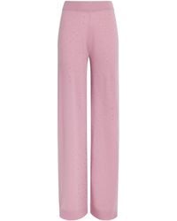 Allude - Wool-Cashmere Crystal-Embellished Trousers - Lyst