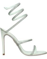 Rene Caovilla - Satin Crystal-Embellished Cleo Sandals 105 - Lyst