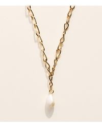 Astrid & Miyu - Plated And Pearl Necklace - Lyst