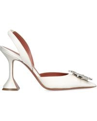 AMINA MUADDI - Satin Begum Slingback Pumps 95 - Lyst