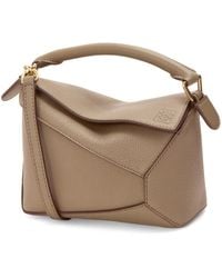 Loewe - Mini Leather Puzzle Edge Top-Handle Bag - Lyst