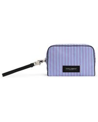 Dolce & Gabbana - Cotton Stripe Clutch Bag - Lyst