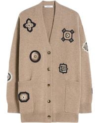 Max Mara - Wool-Cashmere Patch Cardigan - Lyst