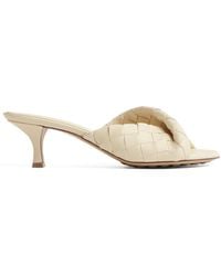 Bottega Veneta - Leather Intrecciato Blink Mules 50 - Lyst