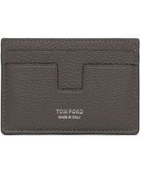 Tom Ford - Grained Leather T-Line Card Holder - Lyst