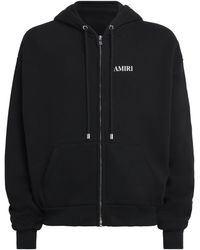 Amiri - Cotton Logo Zip-Up Hoodie - Lyst