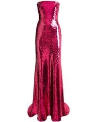 Alex Perry - Sequin Strapless Gown - Lyst