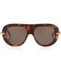 Loewe - Tortoiseshell Slim Pilot Sunglasses - Lyst