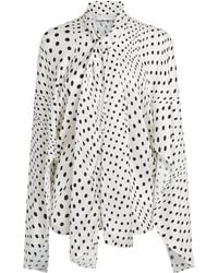 Stella McCartney - Satin Polka-Dot Blouse - Lyst