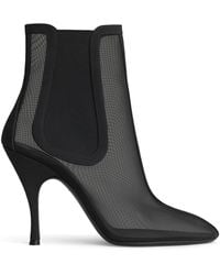 Alaïa - Meshed Heeled Chelsea Boots 100 - Lyst