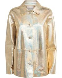 Lafayette 148 New York - Suede Metallic Jacket - Lyst