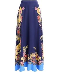Etro - Silk Floral Paisley Print Maxi Skirt - Lyst