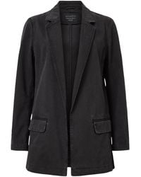 AllSaints - Denim Aleida Blazer - Lyst
