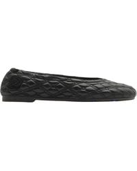 Burberry - Leather Quilted Sadler Ballet Flats - Lyst