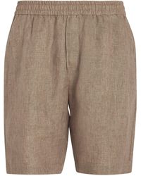 Sunspel - Cotton-linen Drawstring Shorts - Lyst