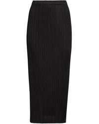 Pleats Please Issey Miyake - Basics Midi Skirt - Lyst