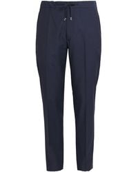 FIORONI CASHMERE - Wool-Mohair Drawstring Tailored Trousers - Lyst
