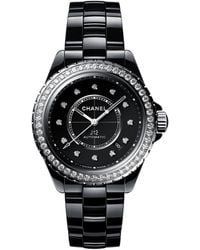 CHANEL - Ceramic, Steel And Diamond J12 Calibre 12.1 Watch - Lyst
