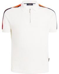 Moorer - Stripe-Detail Zip-Up Polo Shirt - Lyst