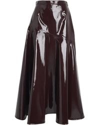 Adam Lippes - Coated Tess Midi Skirt - Lyst