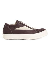 Rick Owens - Drkshdw Waxed Canvas Vintage Low-Top Sneakers - Lyst