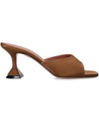 AMINA MUADDI - Satin Lupita Heeled Mules 70 - Lyst