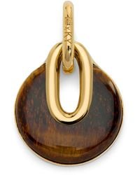Monica Vinader - X Kate Young And Vermeil Tiger's Eye Pendant - Lyst