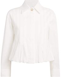 Sandro - Cotton Pleated Shirt - Lyst