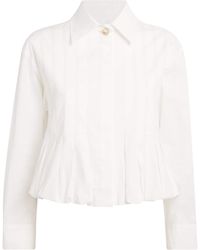Sandro - Cotton Pleated Shirt - Lyst