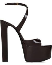 【関税&送料込】Saint Laurent Rossi Wedge Sandal Saint Laurent Rossi Scarpe Basse in Metallic | Lyst