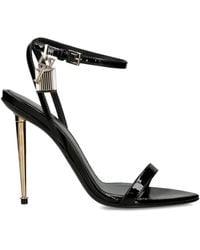 Tom Ford - Patent Leather Padlock Sandals 105 - Lyst