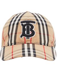 Burberry Cotton Vintage Check Tb Baseball Cap for Men - Lyst