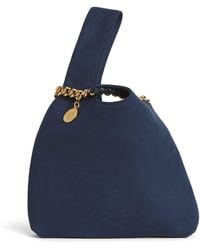 Stella McCartney - Faux Suede Falabella Wristlet Clutch Bag - Lyst