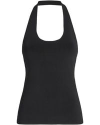 Theory - Ribbed Halterneck Top - Lyst