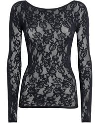 Skims - Lace Boat-Neck Long-Sleeve T-Shirt - Lyst
