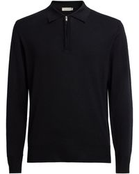 Canali - Wool Quarter-Zip Polo Sweater - Lyst