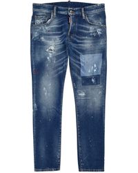 DSquared² - Distressed Skinny Skater Jeans - Lyst