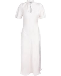 Claudie Pierlot - Satin Short-Sleeve Maxi Dress - Lyst