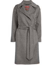 Max Mara - Virgin Wool Check Print Coat - Lyst